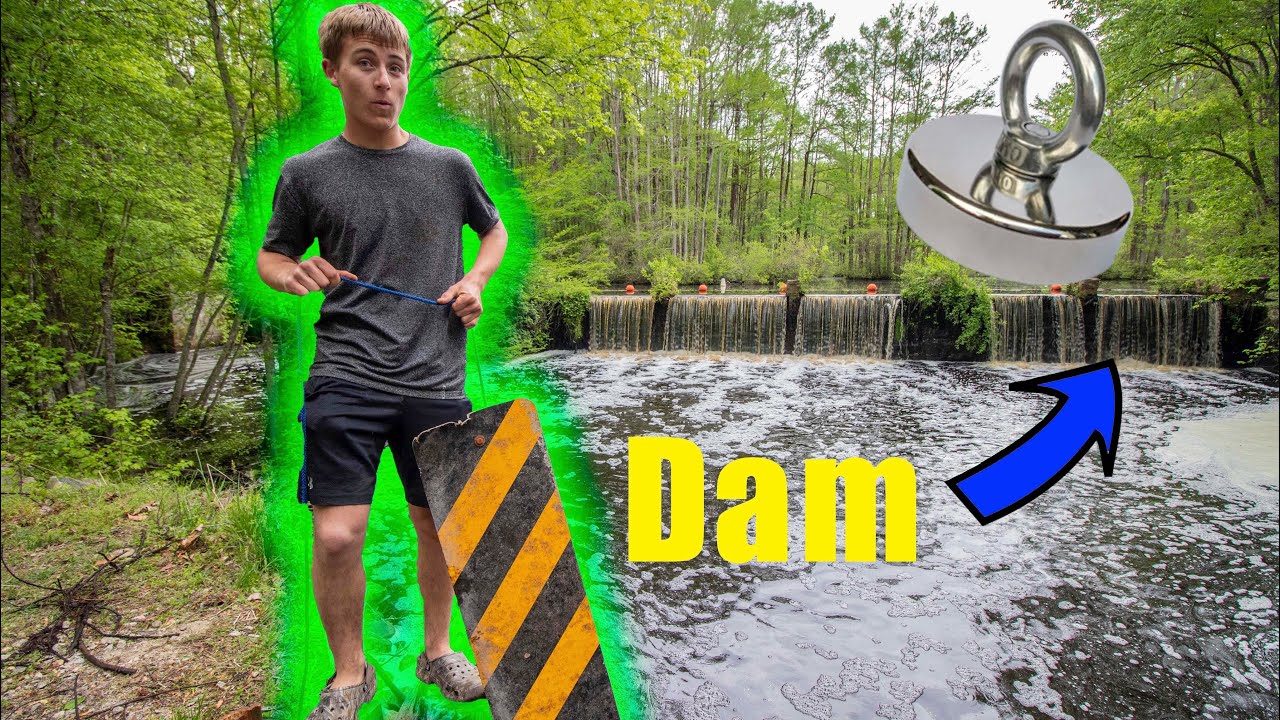 Magnet Fishing A OLD Dam For Big Finds (Historical Artifact Found And Confiscated)