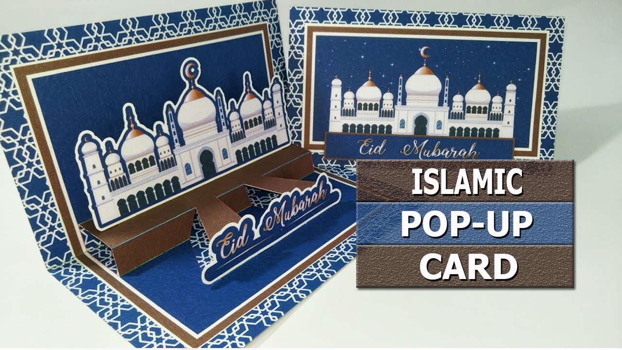 Islamic Pop Up Card #1 / DIY Eid Mubarak Card / DIY Pop Up Mosque Card