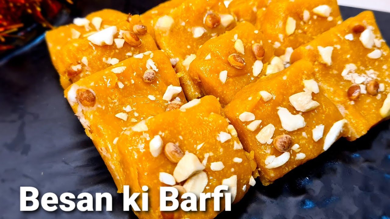 No Khoya Besan Barfi | बेसन की बर्फी | Easy Besan ki Mithai