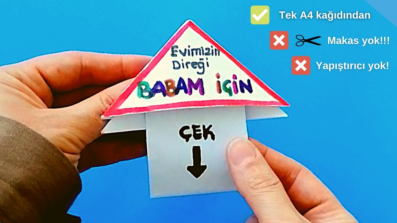 ПОДАРОК ​​НА ДЕНЬ ОТЦА 🎁👨‍👧‍👦 / ДОМАШНЯЯ КАРТА-СЮРПРИЗ 🏠 / КАРТА ORIGAMI
