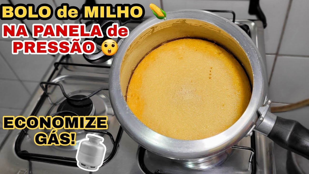 NÃO SOBRA NENHUM  PEDAÇO! BOLO de MILHO CREMOSO na PANELA de PRESSÃO! BOLO SEM TRIGO! ECONOMIZE GÁS!