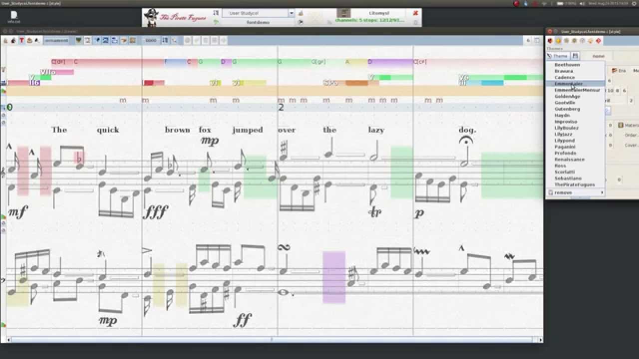 LilyPond fonts in ThePirateFugues software