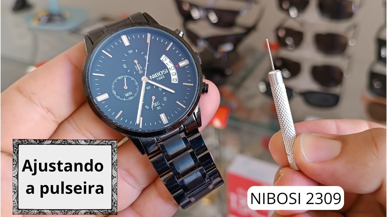 Como ajustar a pulseira do Relógio NIBOSI 2309