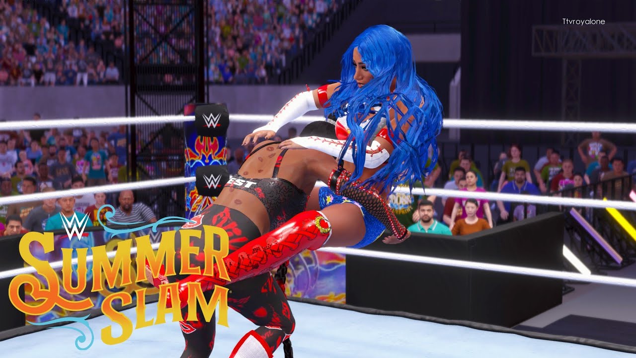 WWE2K22 SUMMERSLAM BIANCA BELAIR VS SASHA BANKS | Raw Women's Championship