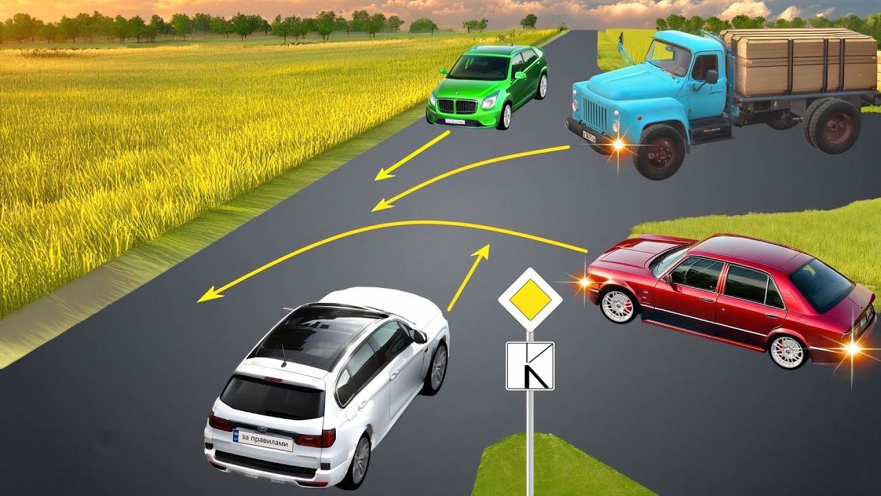 Хто їде першим, а хто останнім?/Три корисні завдання з ПДР