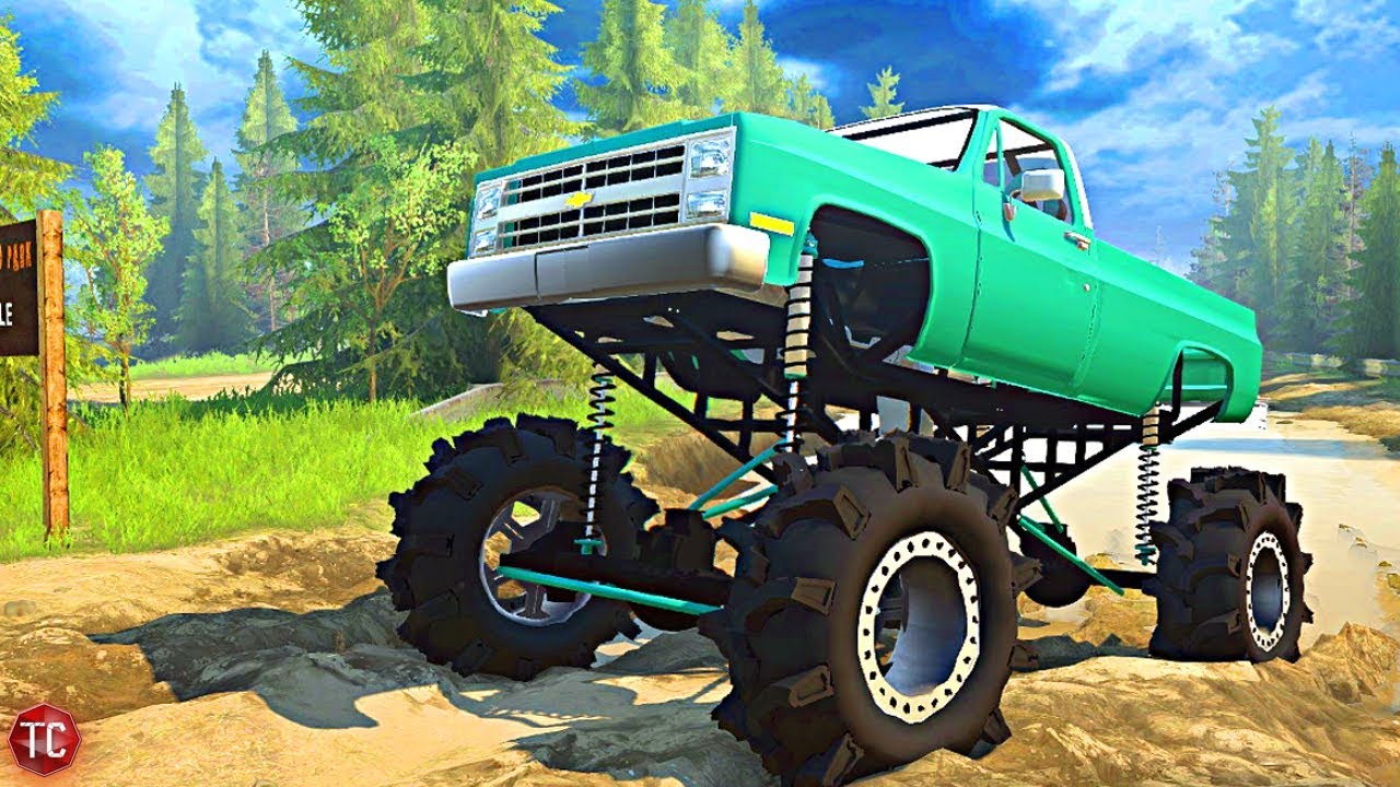 SpinTires MudRunner: 1985 Chevy Squarebody Mud Truck!