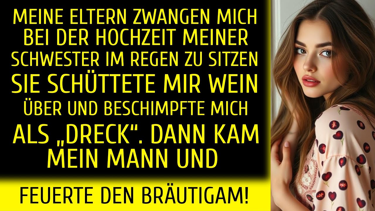 Meine Eltern zwangen mich, bei der Hochzeit meiner Schwester im Regen zu sitzen, und mein „armer“