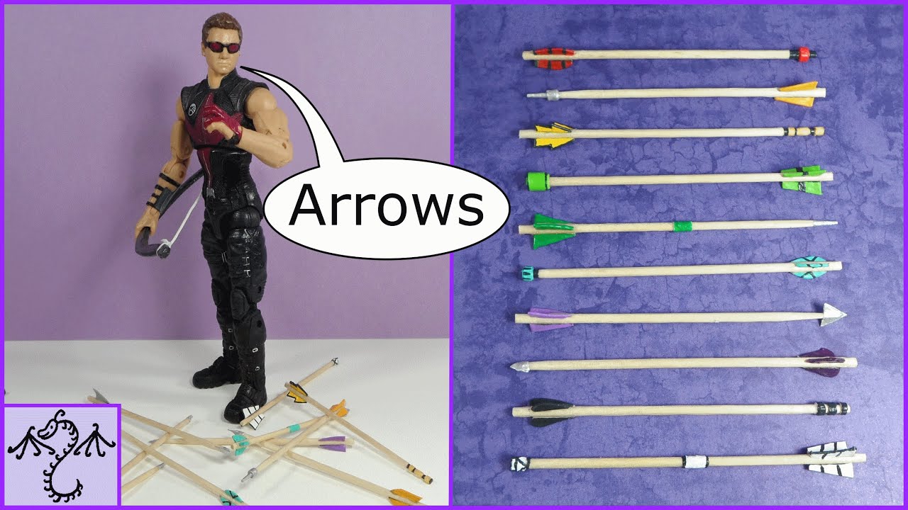 How to Make Toy Arrows (1/12 scale) for Action Figures & Other Toys