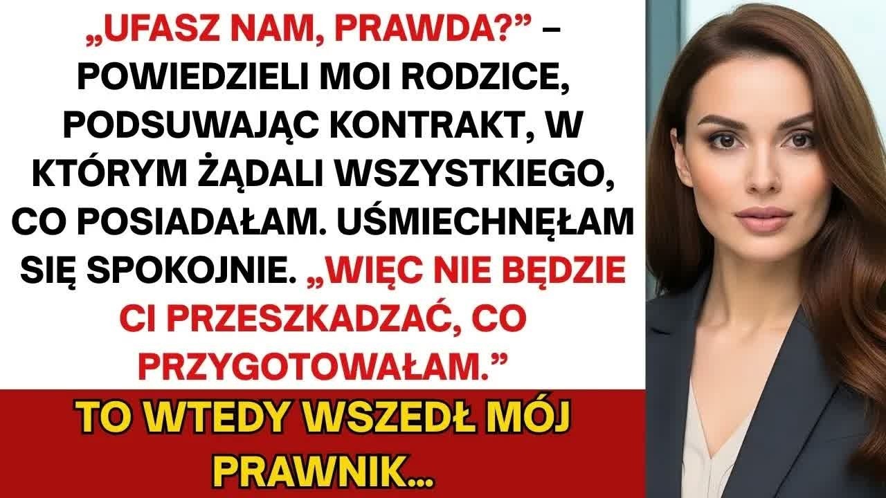 Moi rodzice przyszli po cały mój majątek — ale nie mieli pojęcia, co zaplanowałem