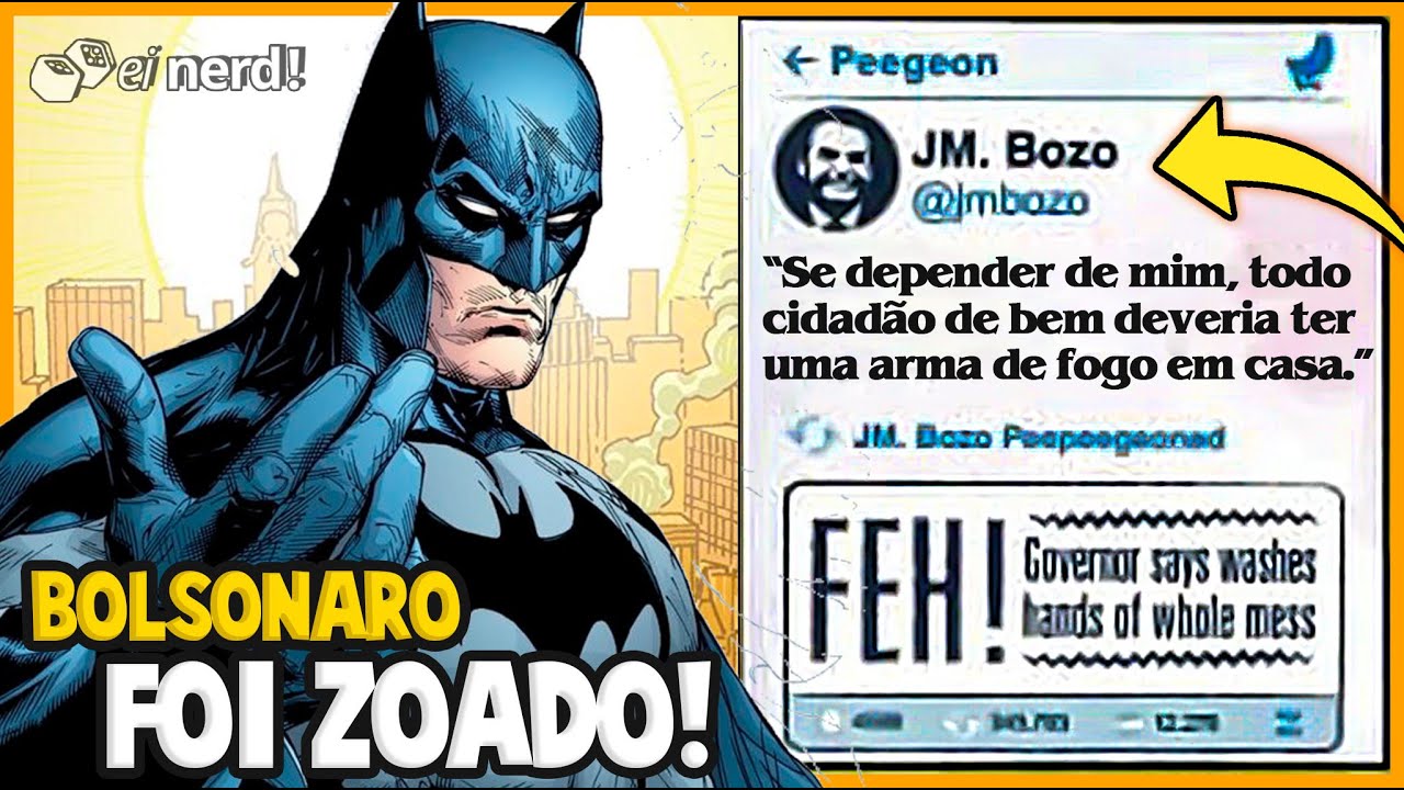 TRETA! BOLSONARO &Eacute; ZOADO EM HQ DO BATMAN