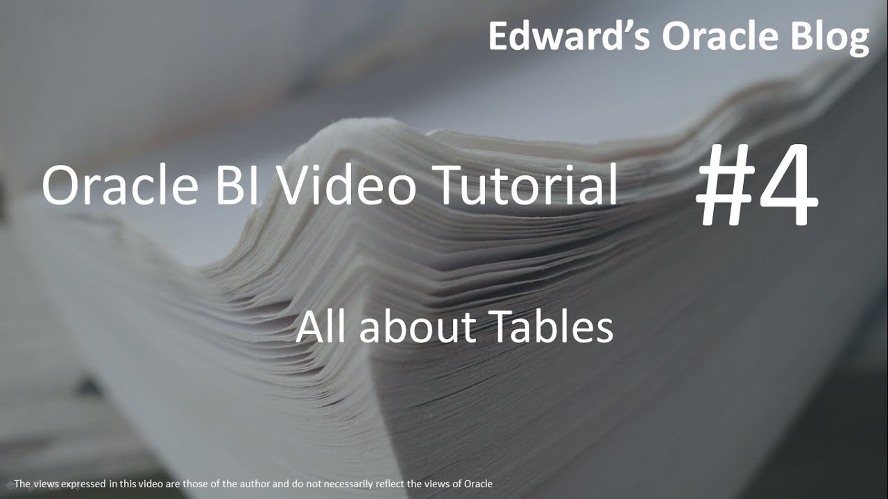 All About Tables
