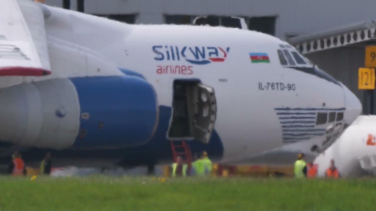 Silk Way Airlines Ilyushin IL 76TD 90VD Arriving At East Midlands Airport 18 04 2022 (4k-az100)