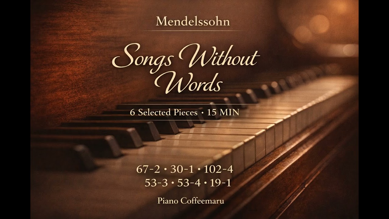 Mendelssohn - Romantic Piano: Songs Without Words (6 Short Pieces, 15 MIN) by Coffeemaru