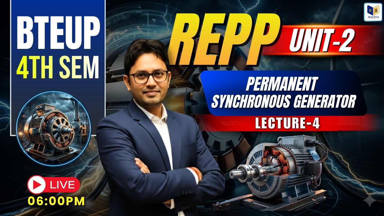 REPP Unit-2 | Permanent Synchronous Generator | BTEUP 4th Semester Electrical Engg. | Lecture-4