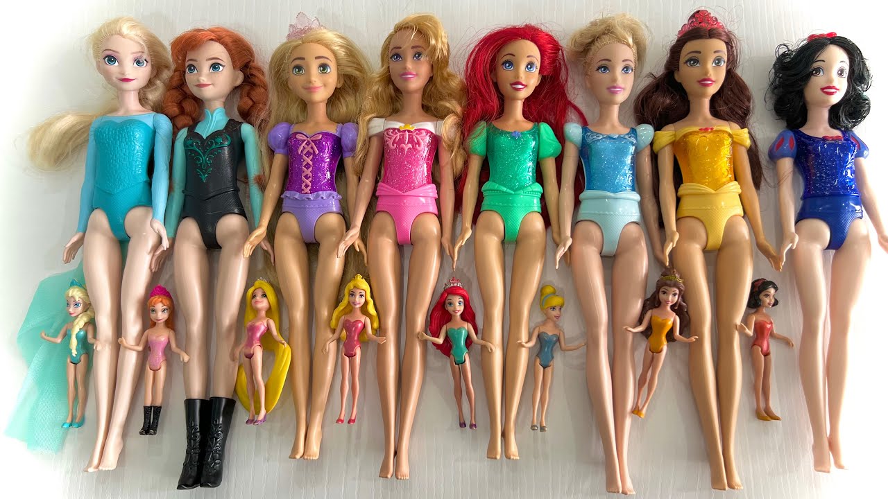 9 Minutes Disney Princess Collection ASMR Satisfying Unboxing | Disney Dolls Relaxing