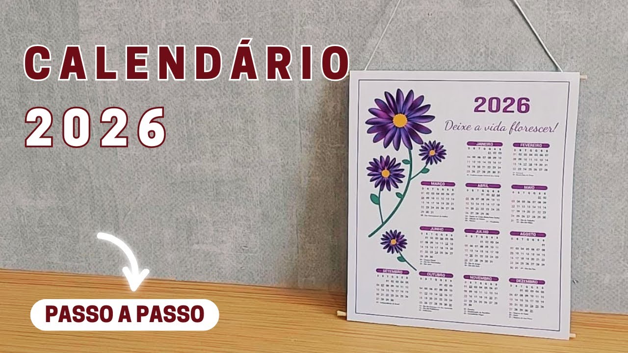 Calend&aacute;rio 2026 - Como Fazer?