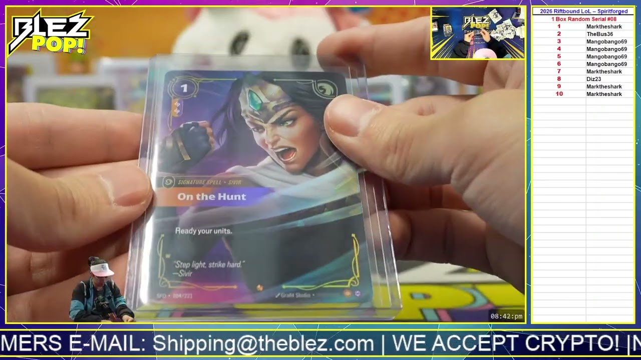 2026 Riftbound League of Legends   Spiritforged 1 Box Break Random Serial #08