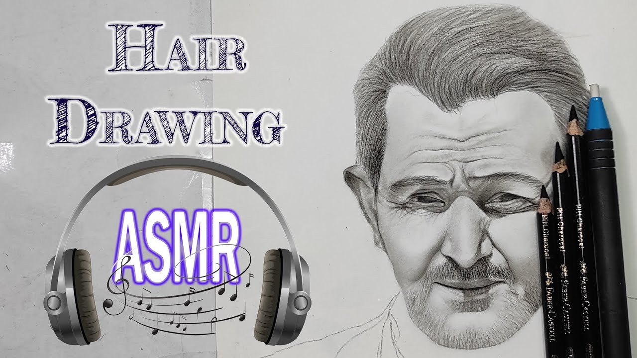 Part 15 | Pencil Sounds & Hair Drawing 🎧✏️ | ASMR Portrait Art
