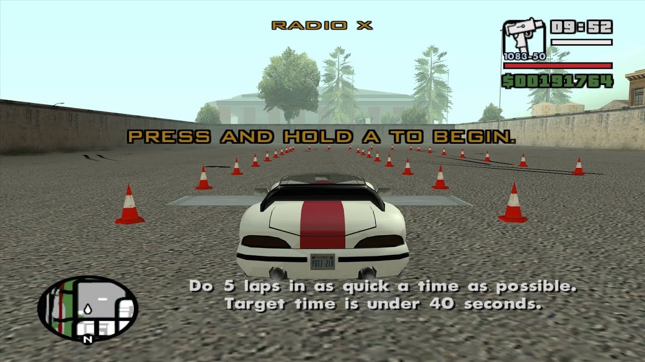 The Chain Game Blue Hair - GTA San Andreas - Back to School - Driving School
