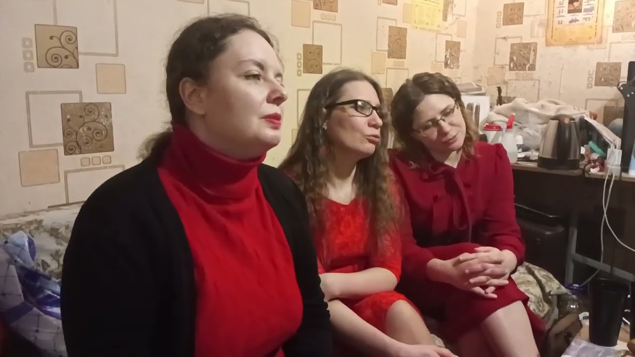 21.02.26 День рождения девушек в красном и песни / Синий, синий  иней /