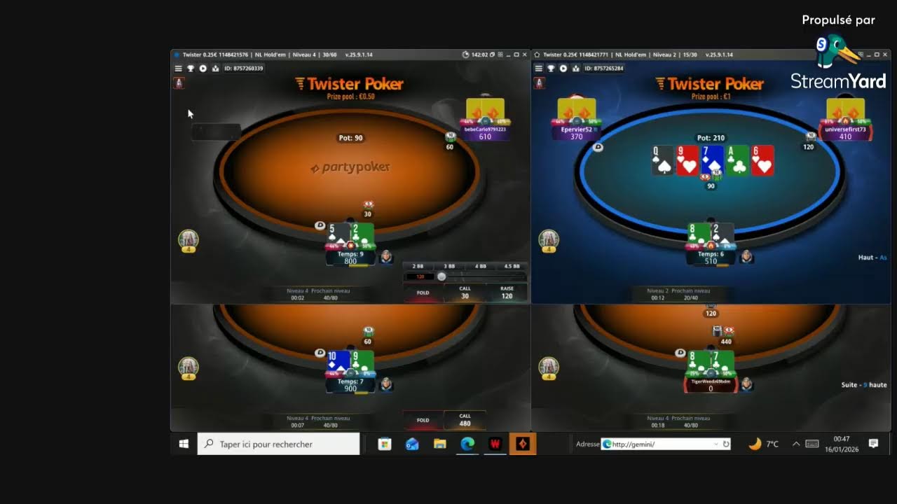 TWISTER party poker