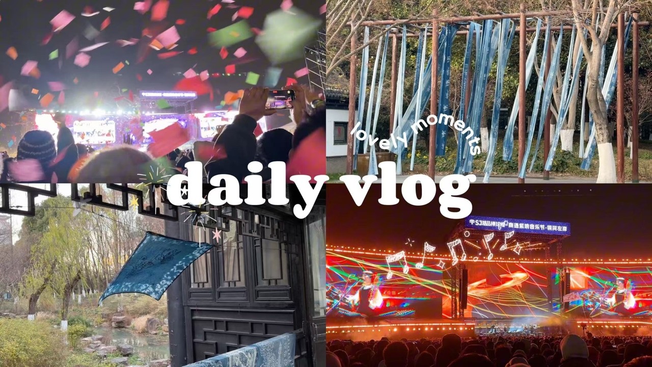 Daily Vlog | Music festival 🎸，Blue calico printing and dyeing