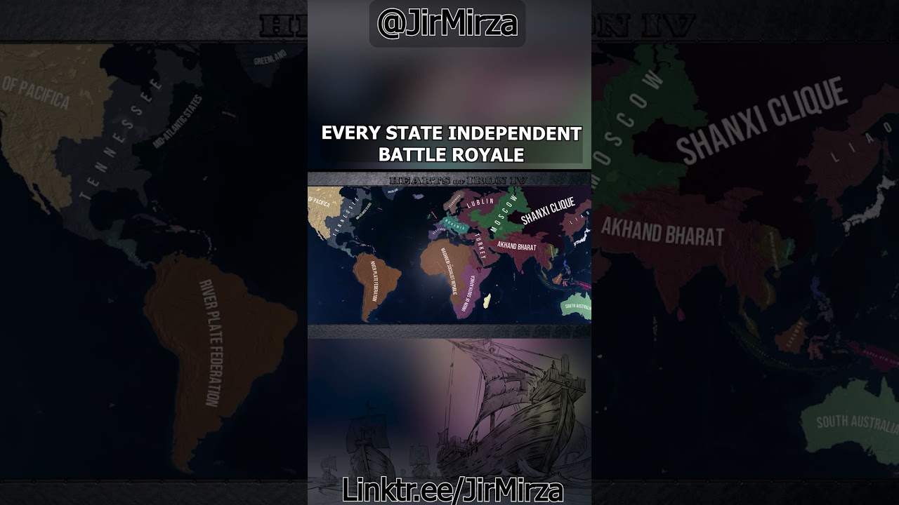 Every State Independent Battle Royale   #history #hoi4 #geopolitics #ww2 #simulation #map #viral