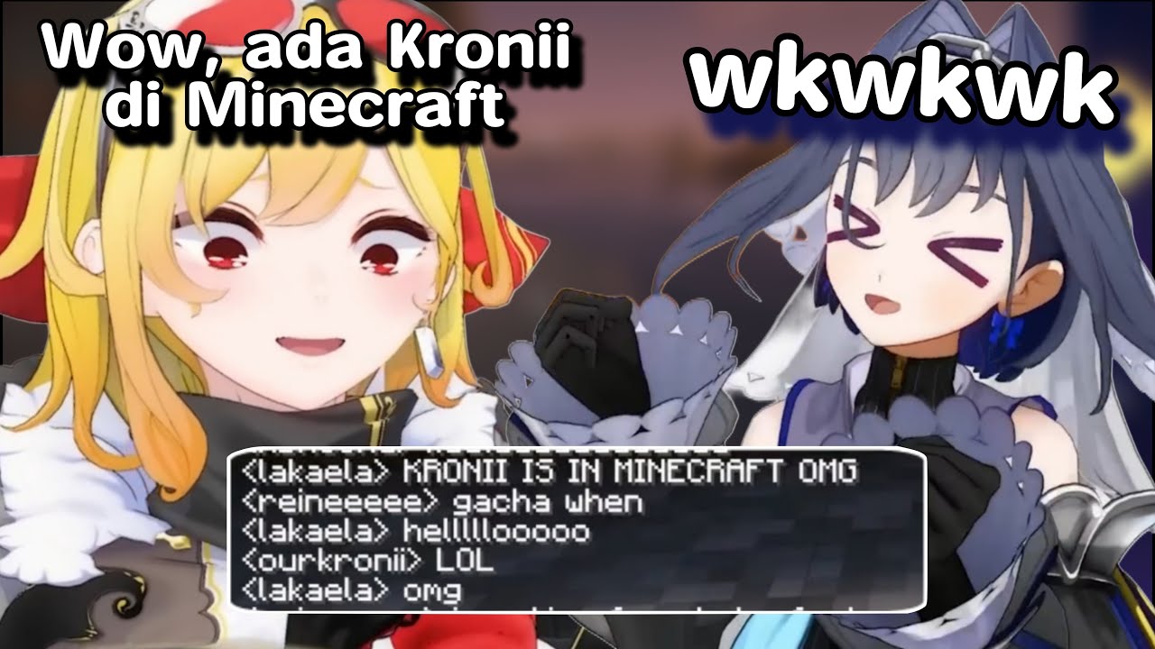 Lucunya interaksi KAELA waktu tau Kronii main Minecraft di server baru wkwk 🤣