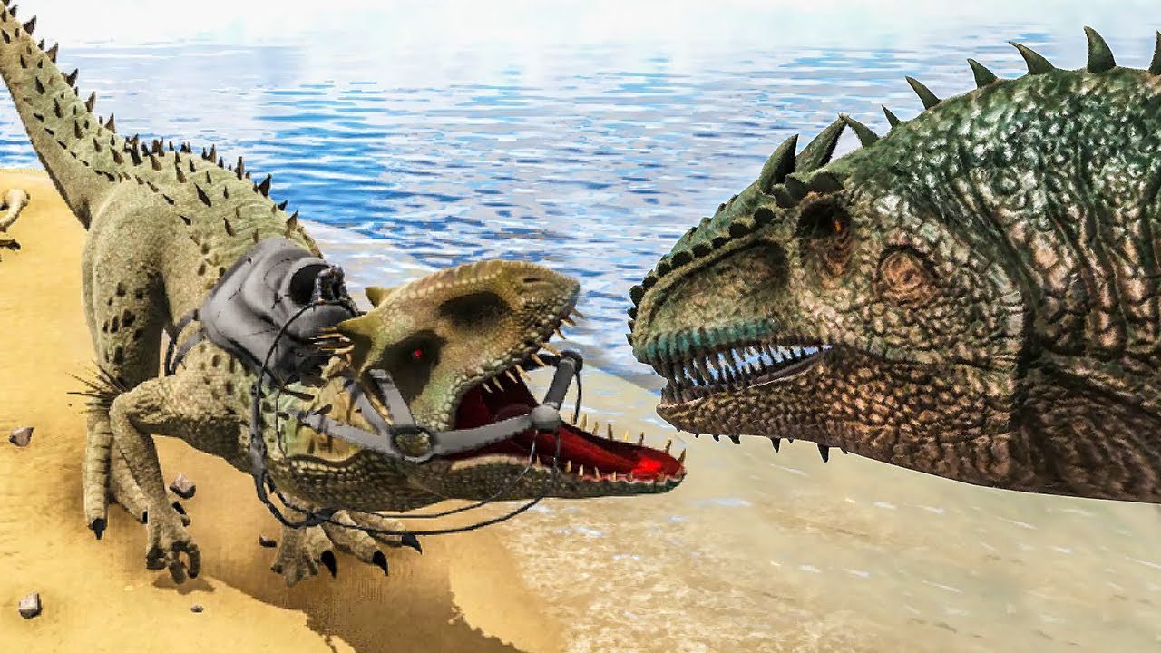 Indominus Rex Vs Giganotosaurus (Ark Survival Evolved) Island