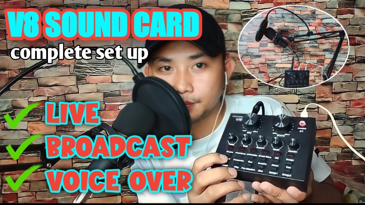 PAANO MAG SET UP NG V8 SOUND CARD | GOOD FOR LIVE AND VOICE OVER | KJ tutorial
