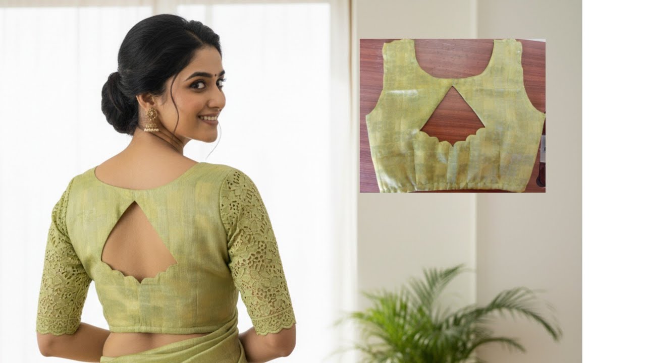 32 size Princesscut blouse cutting/#backneckdesign /#princesscutblouse