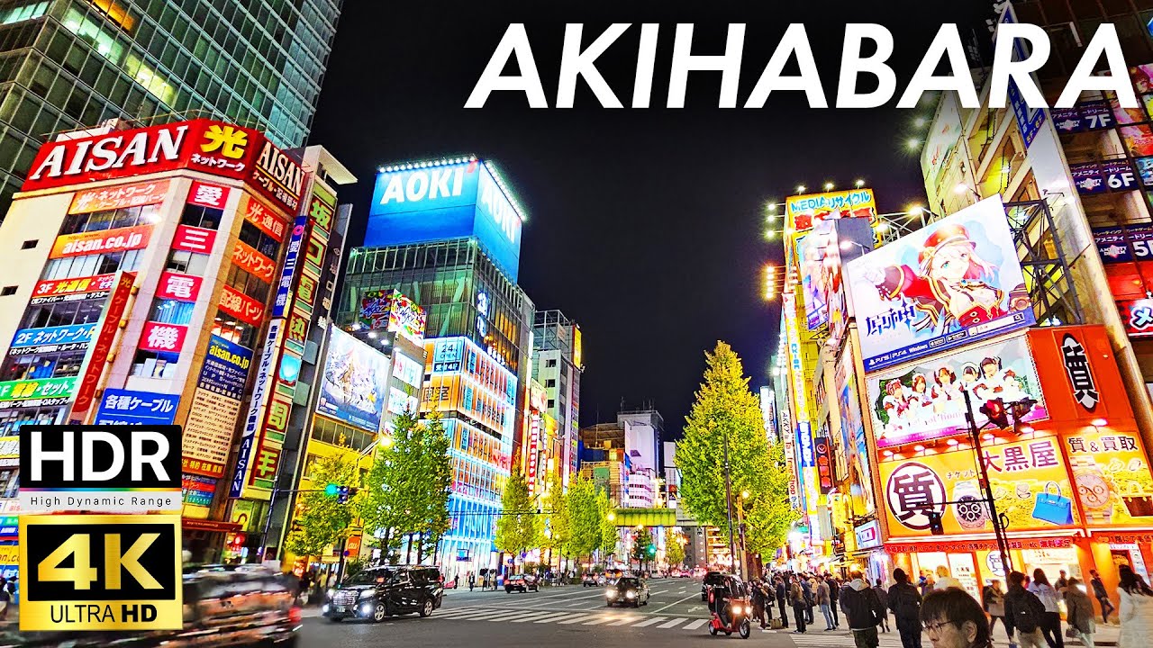 【Japan Night Walk】Akihabara -Tokyo Electric Town- #4K #hdr