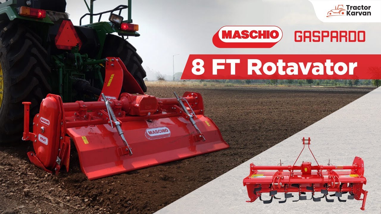 8 Feet Maschio Gaspardo Rotavator Price Details 2023 | Review in Hindi I Tractorkarvan