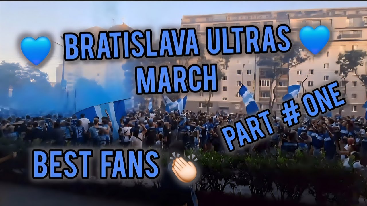 Slovan vs Aris - 🥁🔥 ultras na pochode na štadion | UEL Bratislava March