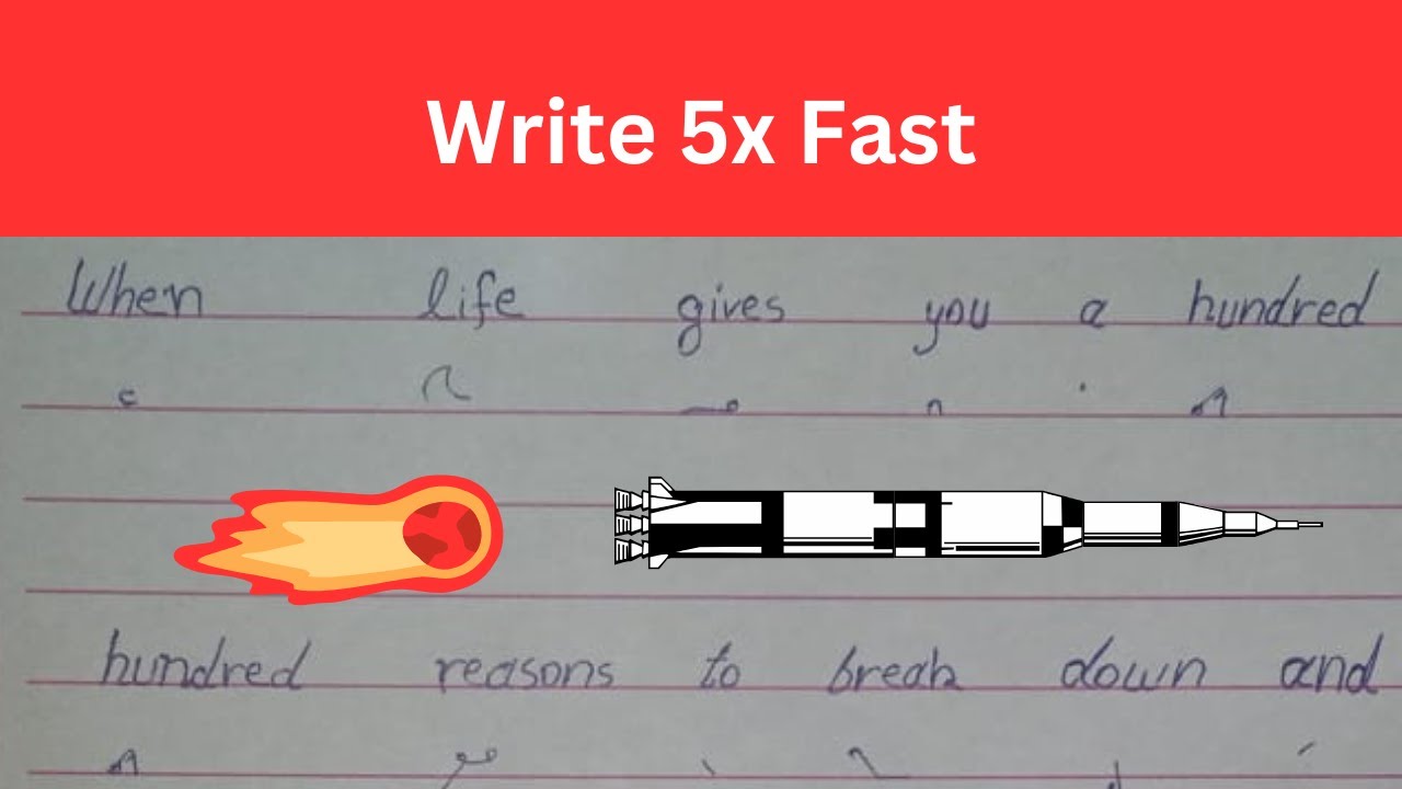 How to Write Fast in English | Easy  Way