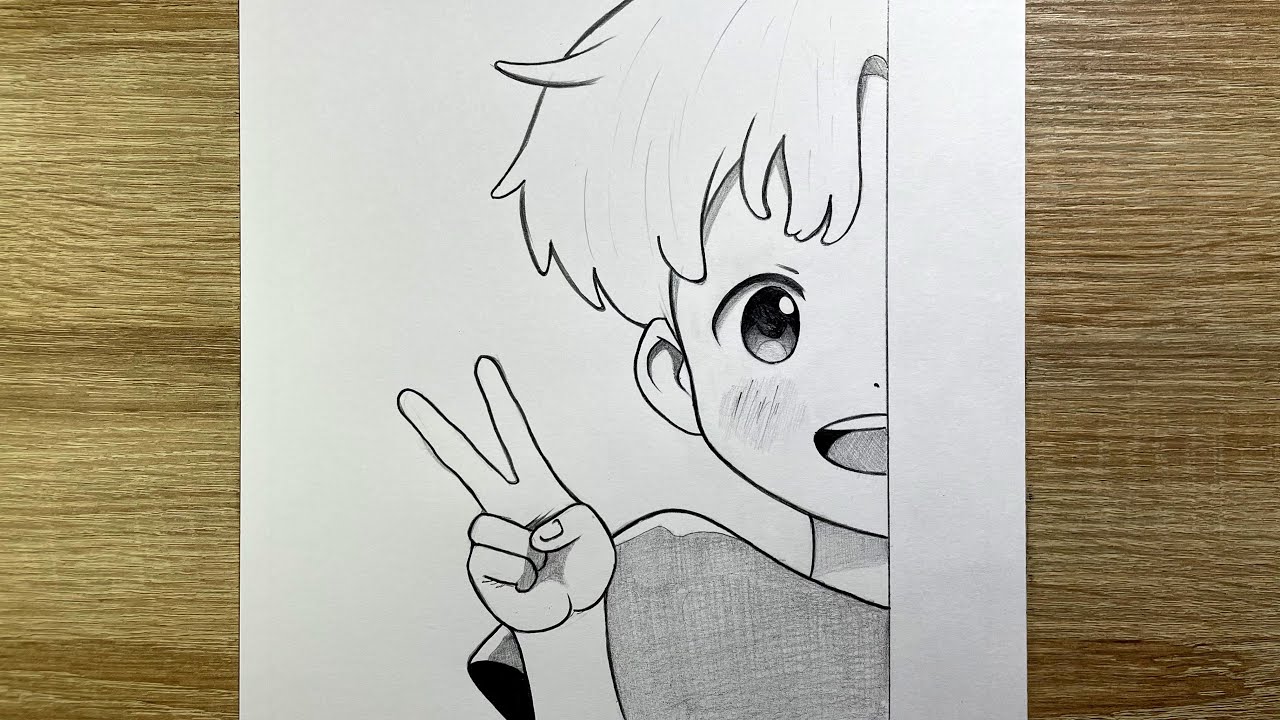 Comment dessiner un animé garçon étape par étape | Tuto dessin facile