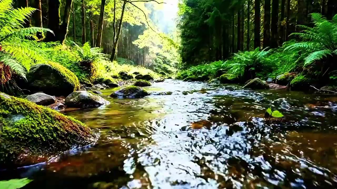 Relaxing Forest Stream Ambience 🌿 | Gentle Nature Water Sounds for Focus, Study & Calm