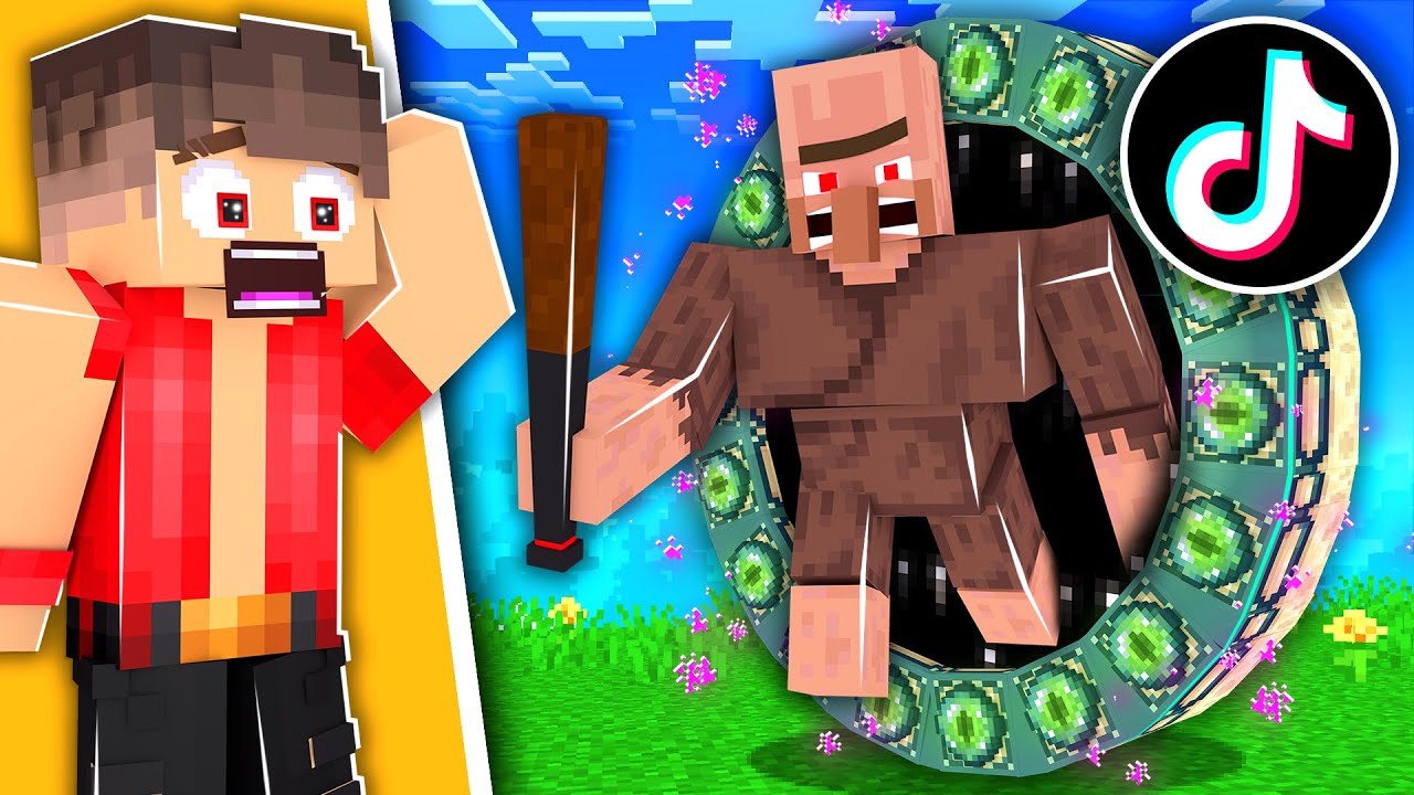 جربت اشهر 10 خدع التيك توك في ماين كرافت!🔥 (القروي الخارق!)💪 - Tik Toks Hacks