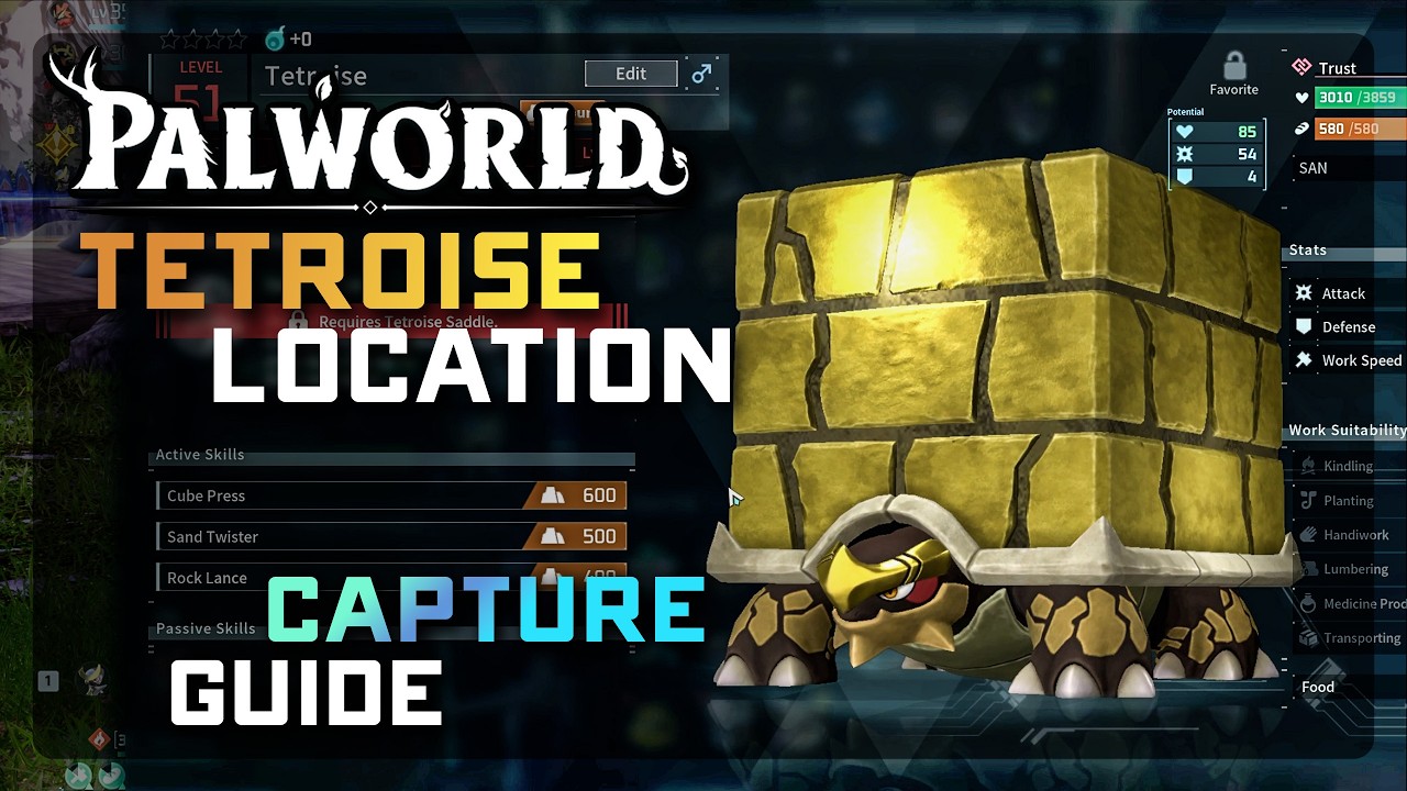 BUFF ALL MINING PALS with Tetroise in Palworld 1.0 ⛏️ Location and Capture Guide