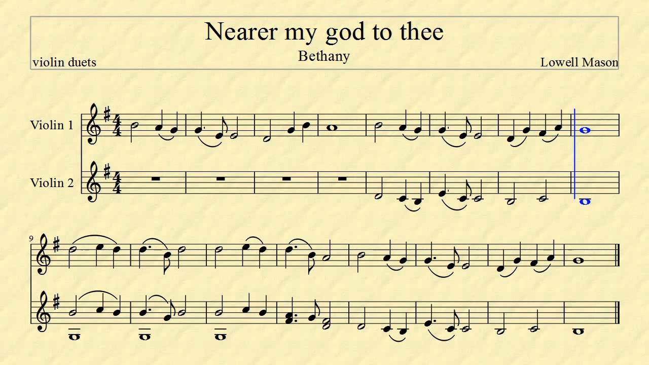 nearer my god to thee (both voices)