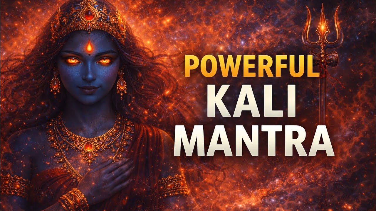 Powerful Kali Mantra | Om Aim Hreem Kleem Chamundaye Viche | Divine Mother Kali Meditation