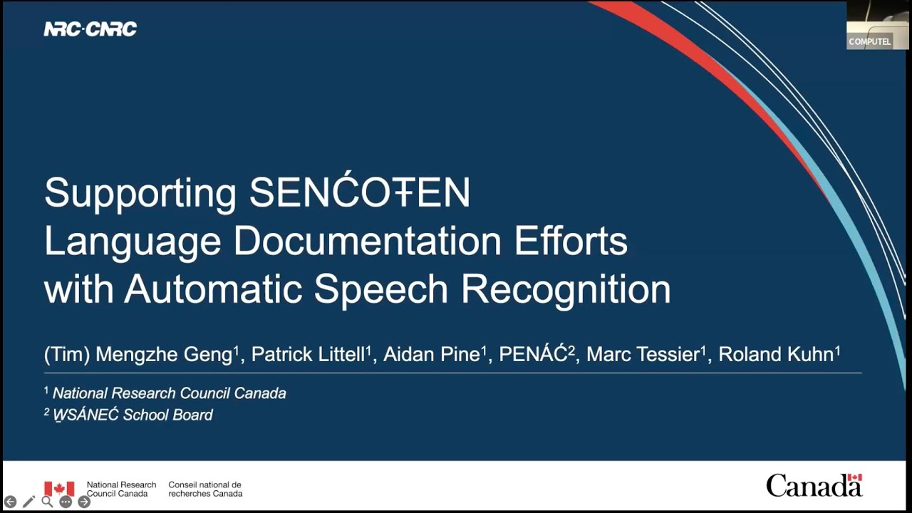 Supporting SENĆOTEN Language Documentation Efforts with Automatic Speech Recognition