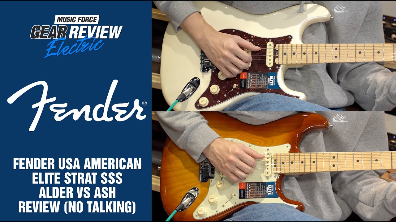 Fender USA American Elite Strat SSS Alder VS Ash Review (No Talking)