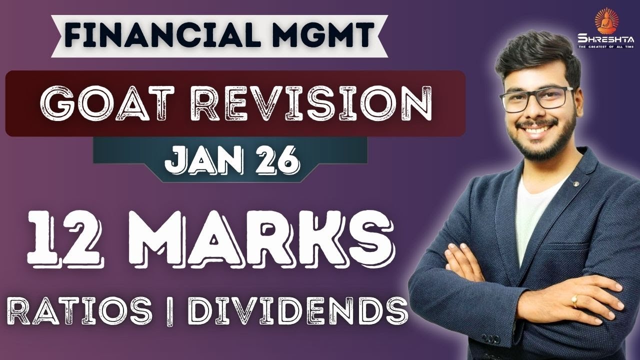 Ratio Analysis | Dividend Decisions | FM Revision | FM Marathon