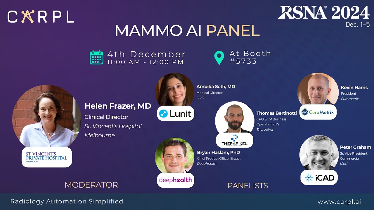 Enhancing Early Breast Cancer Detection with AI in Mammography: Mammo AI Panel at RSNA '24