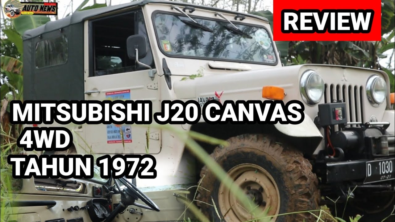 MOBIL JIP LANGKA MITSUBISHI J20 CANVAS 4WD TAHUN 1972