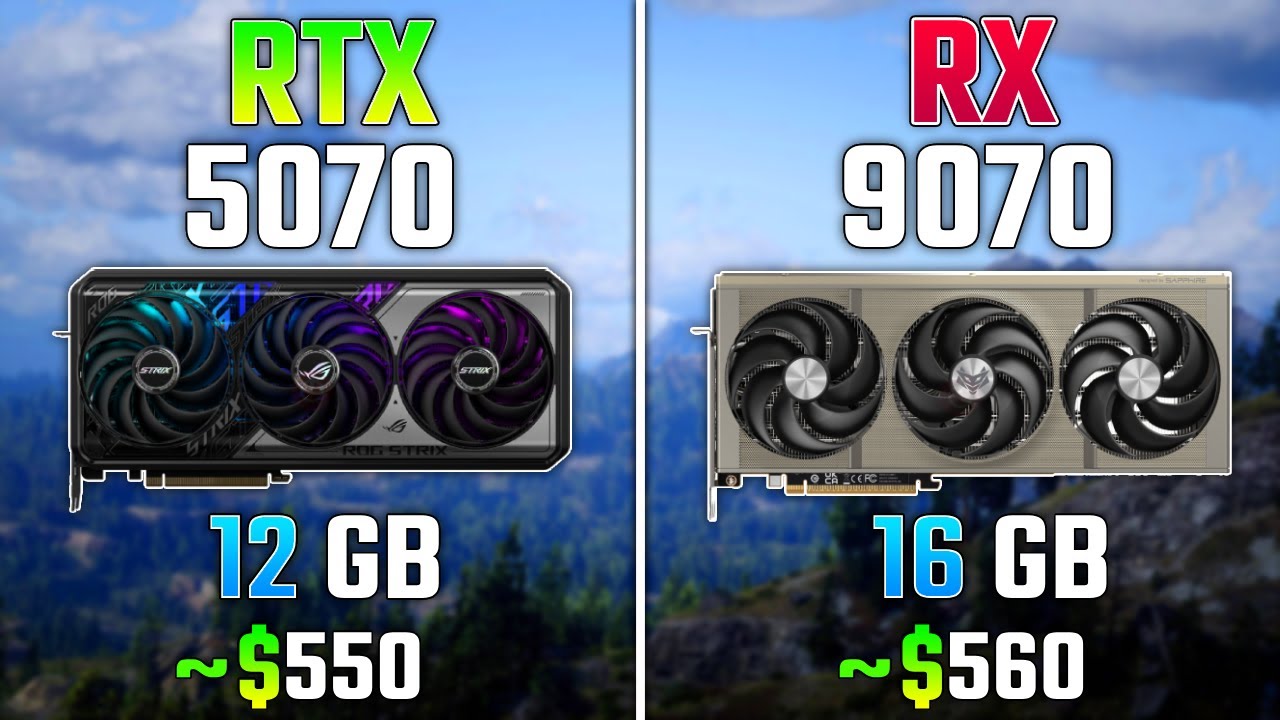 RTX 5070 vs AMD RX 9070 | Test in 7 Games