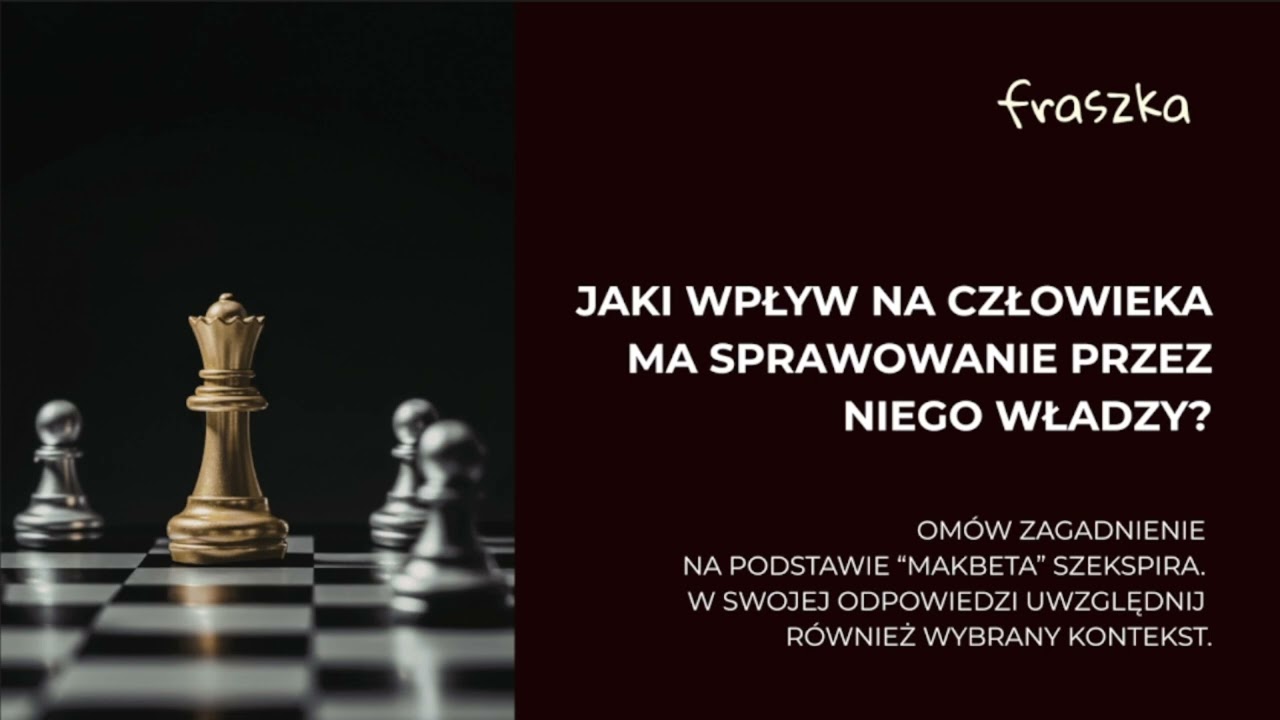 Pytania jawne 15. Jaki wpływ na człowieka ma sprawowanie przez niego władzy? 