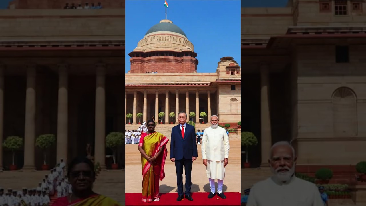 PM Modi attends ceremonial reception of Vietnamese President To Lam at Rashtrapati Bhavan | #shorts