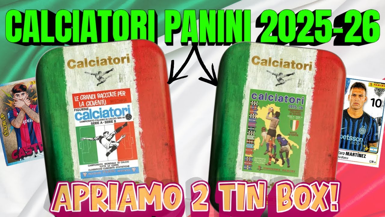 ⚽ CALCIATORI PANINI 2025-26 - TIN BOX CELEBRATIVE - Apriamo 30 Bustine! 🤩